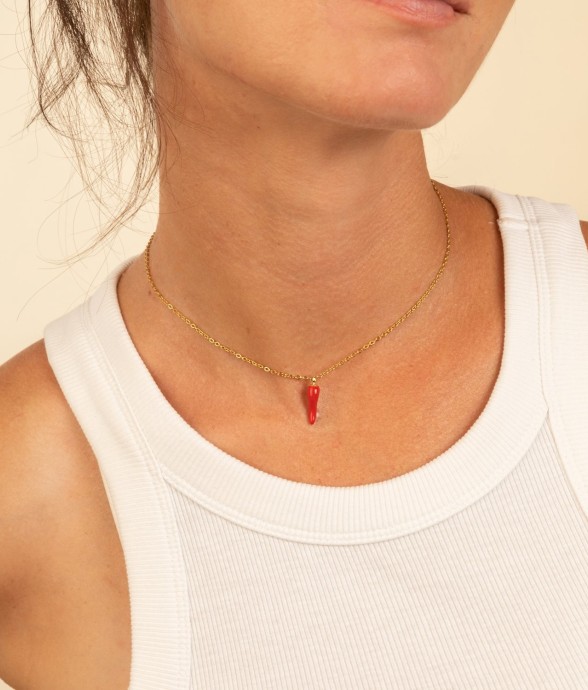 Collier doré avec charms...