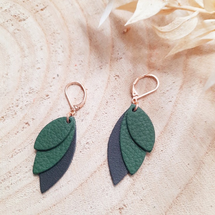 Boucles Mini Céleste Vert de gris