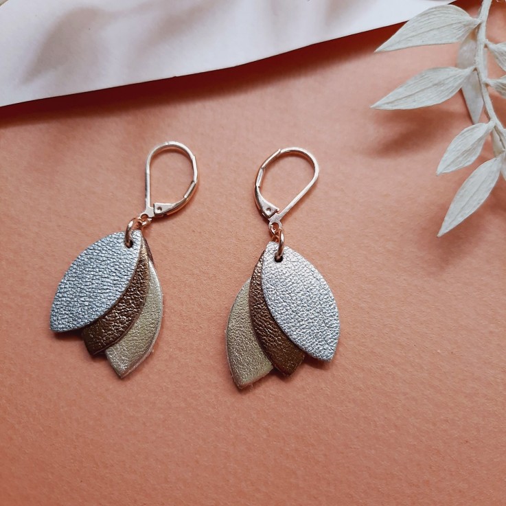 Boucles en cuir les Chouchous Glacé