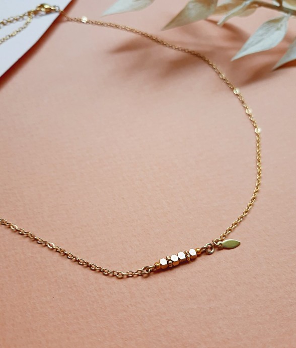Collier CUBE Mini rêve Golden
