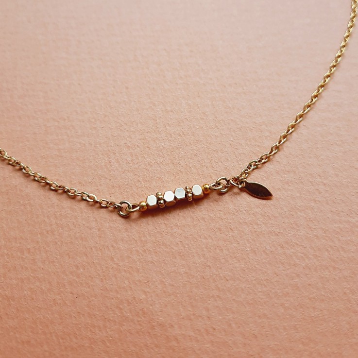 Collier CUBE Mini rêve Golden
