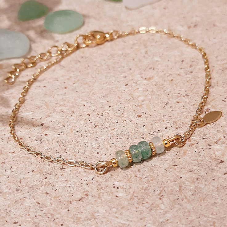 Bracelet Mini RÊVE pierres fines vertes