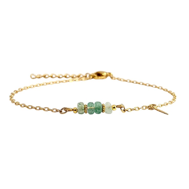 Bracelet Mini RÊVE pierres fines vertes