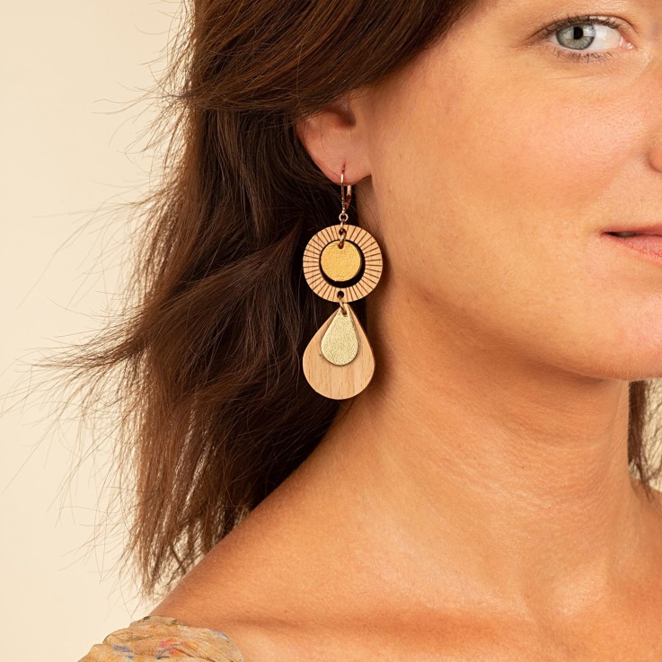 Boucles longues Ethnique Champage