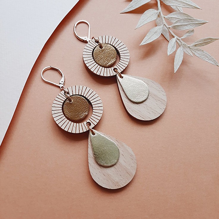 Boucles longues Ethnique Champage
