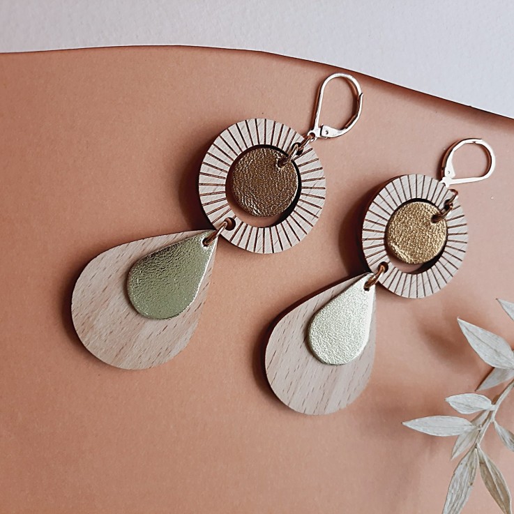 Boucles longues Ethnique Champage