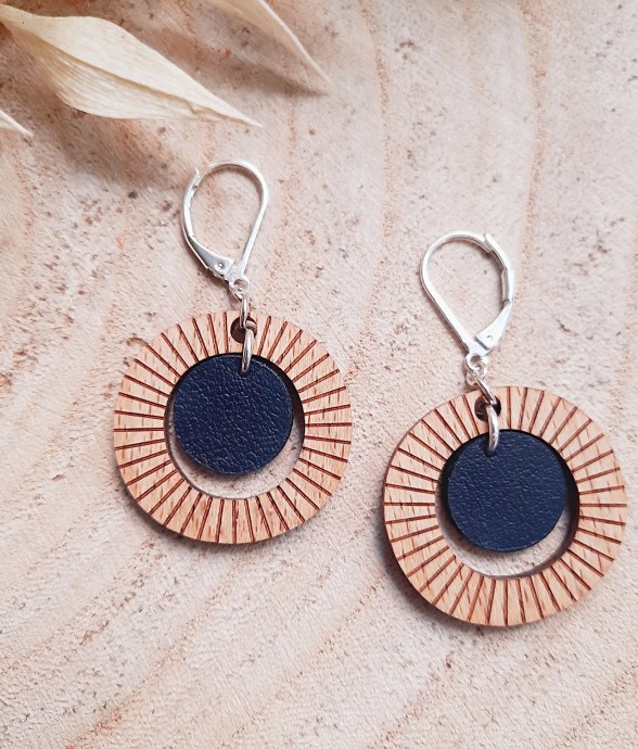 Boucles VEGAN bulles Marine