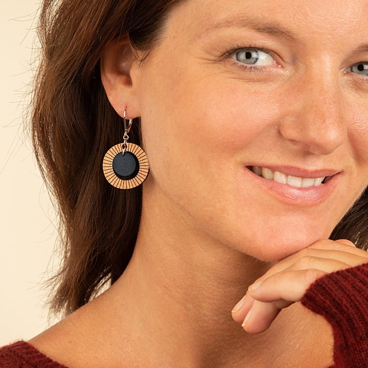 Boucles VEGAN bulles Marine