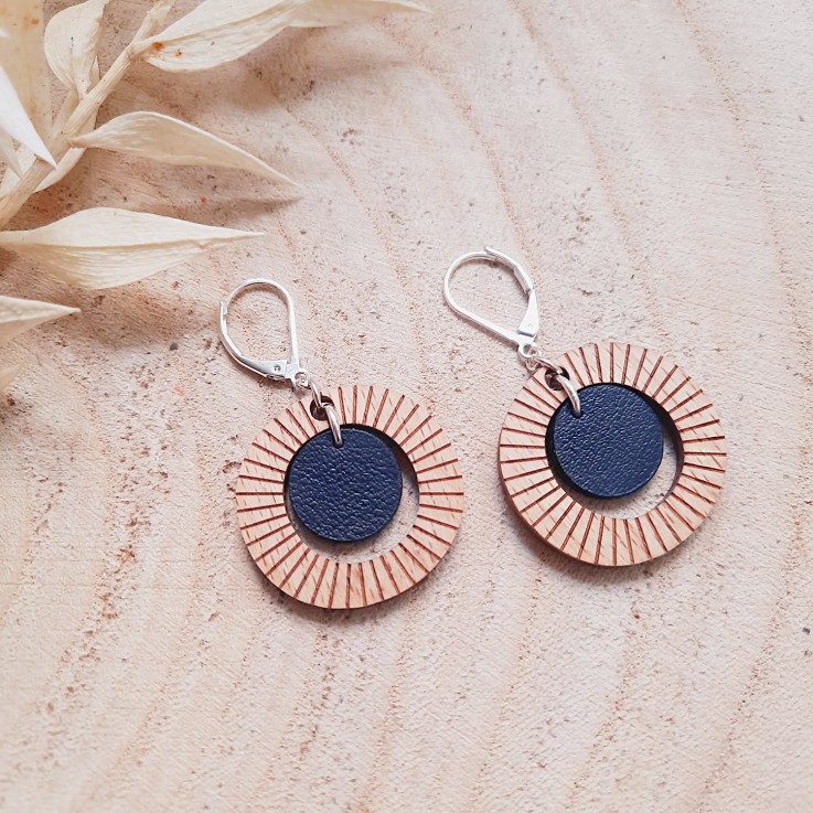 Boucles VEGAN bulles Marine