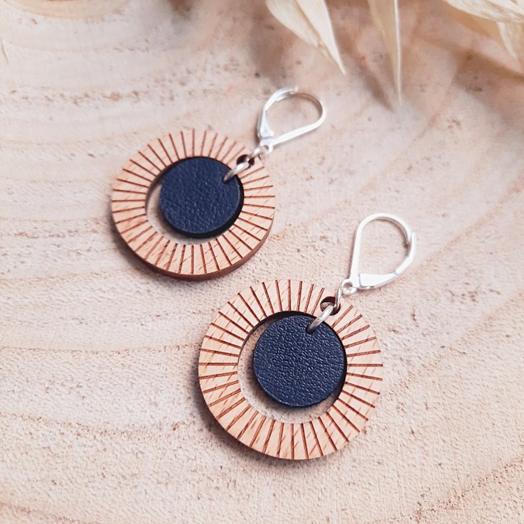 Boucles VEGAN bulles Marine