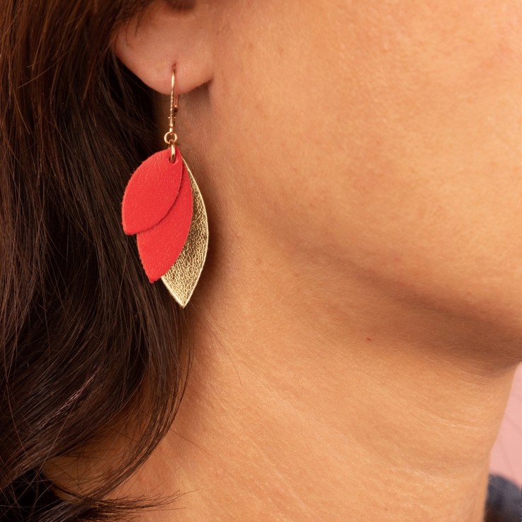 Boucles Mini Céleste Rouge