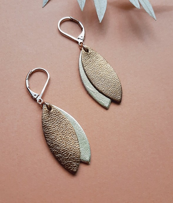 Boucles Mini Pétales Champagne