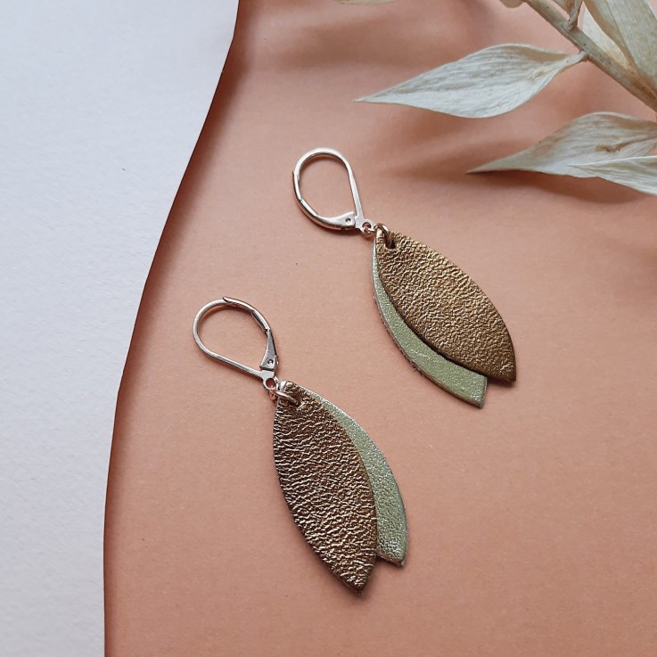 Boucles Mini Pétales Champagne