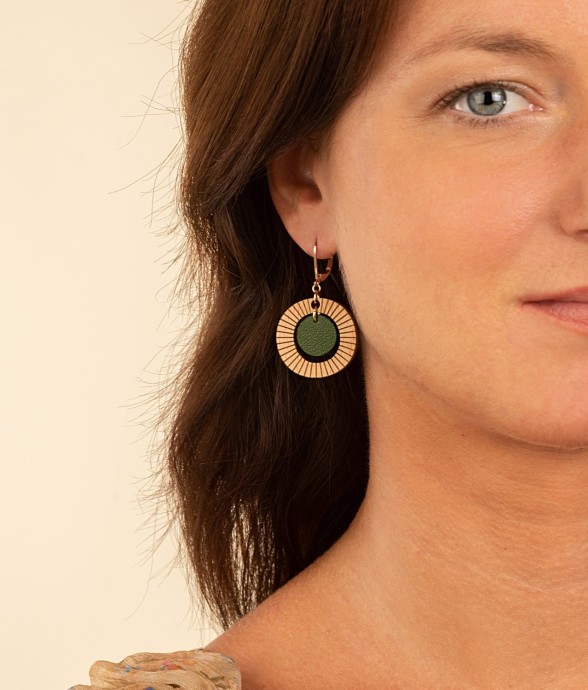 Boucles VEGAN bulles Vert...