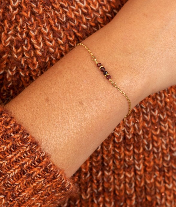 Bracelet Mini RÊVE Grenat...