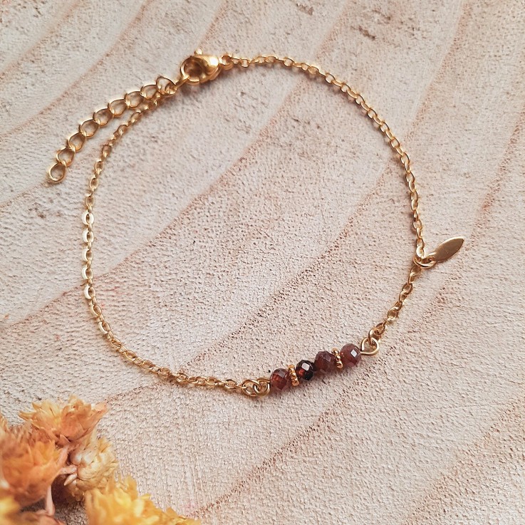 Bracelet Mini RÊVE Grenat véritable