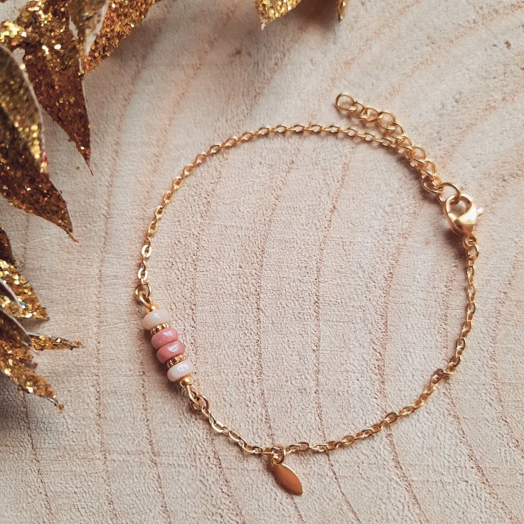 Bracelet pierres fines Mini RÊVE Rose