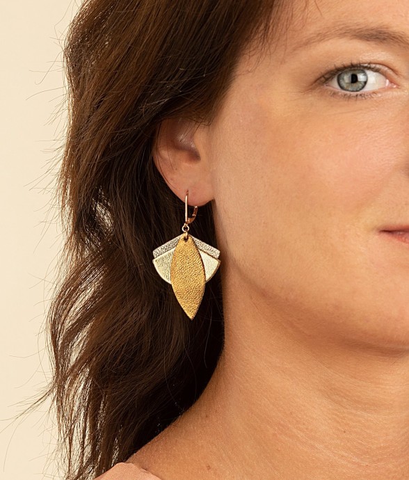 Boucles pendantes Lotus...
