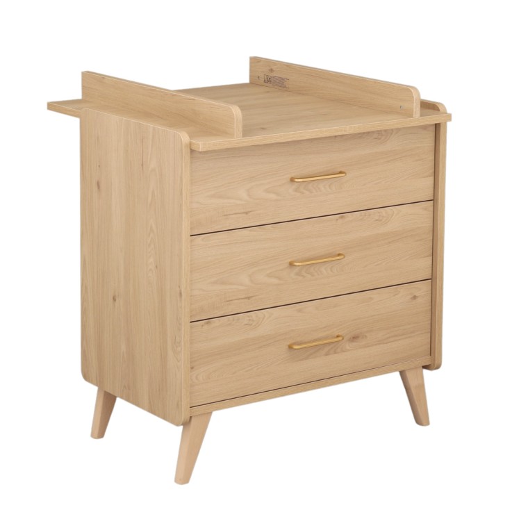 Chambre bébé Arty : Lit évolutif et Commode à langer en bois