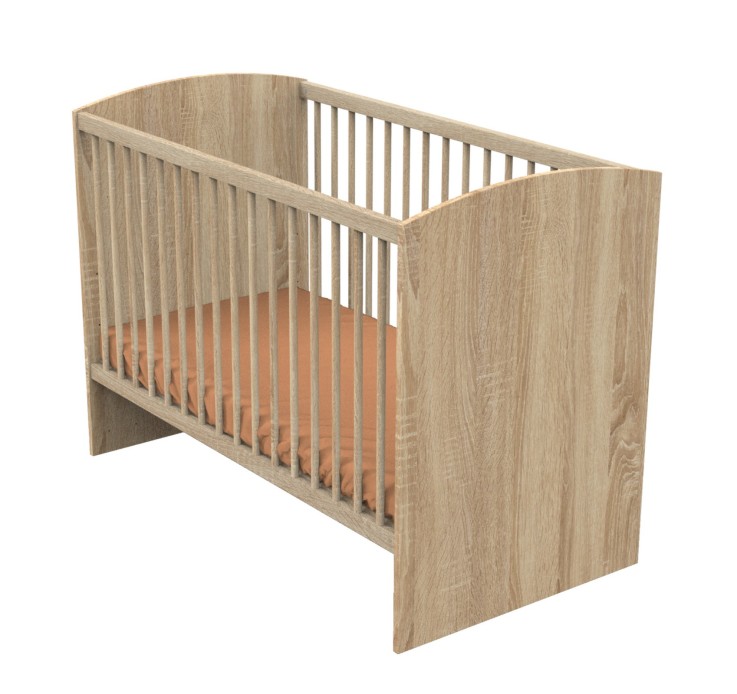 Chambre bébé Sam complète : lit, commode à langer et armoire