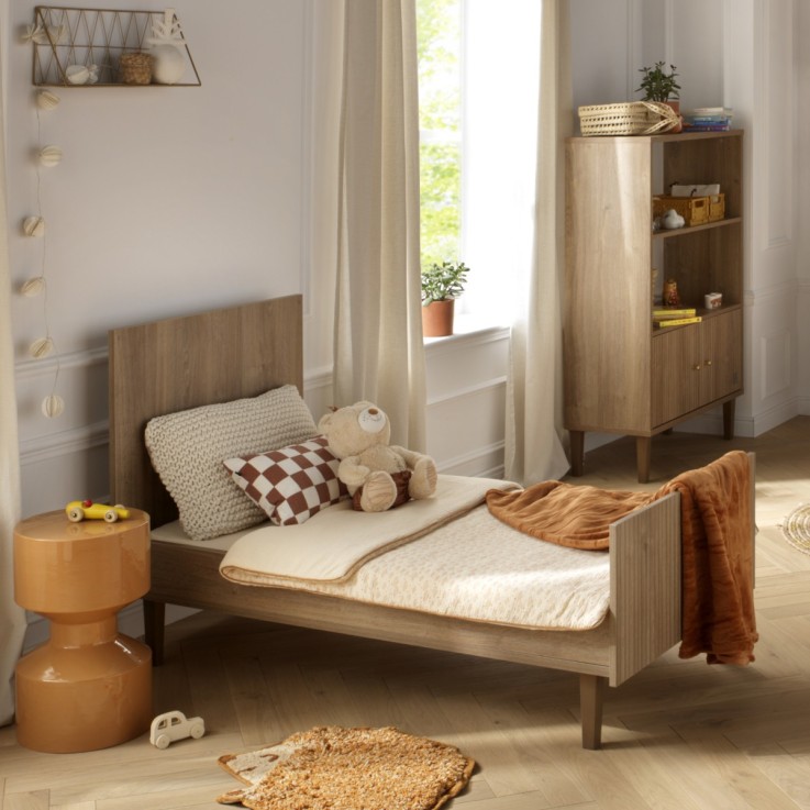 Chambre bébé Mokka : Lit évolutif et Commode à langer en bois