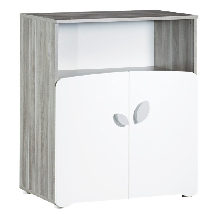 Chambre duo lit et Commode à langer en bois blanc