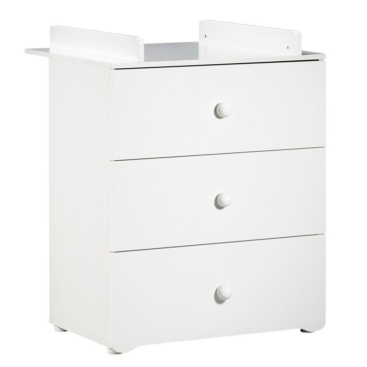 Chambre complète bébé avec lit 60x120 cm, commode à langer et armoire 2 portes