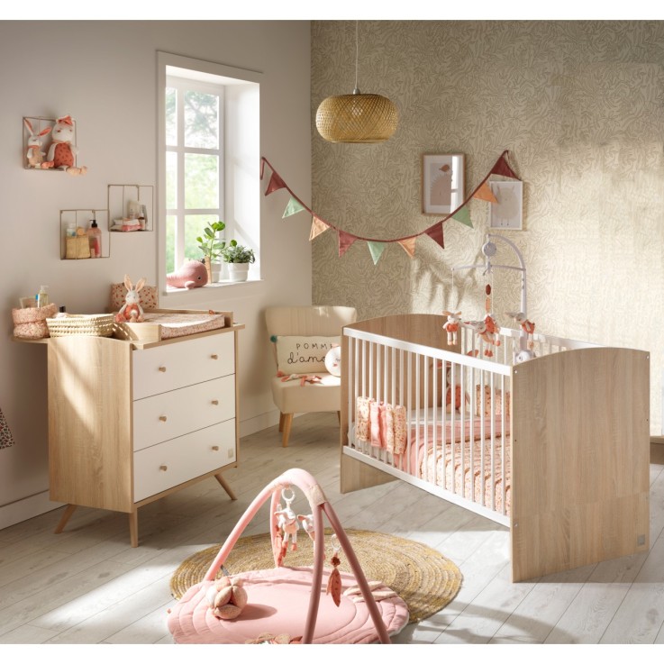 Chambre bébé évolutive Access : Lit et Commode à langer