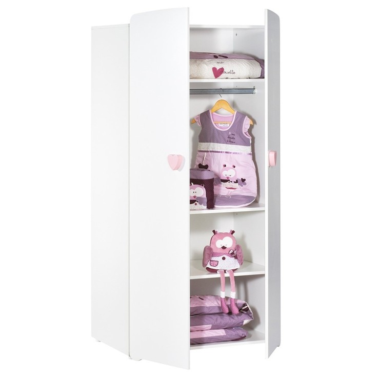 Chambre complète bébé avec lit, commode à langer et armoire 2 portes