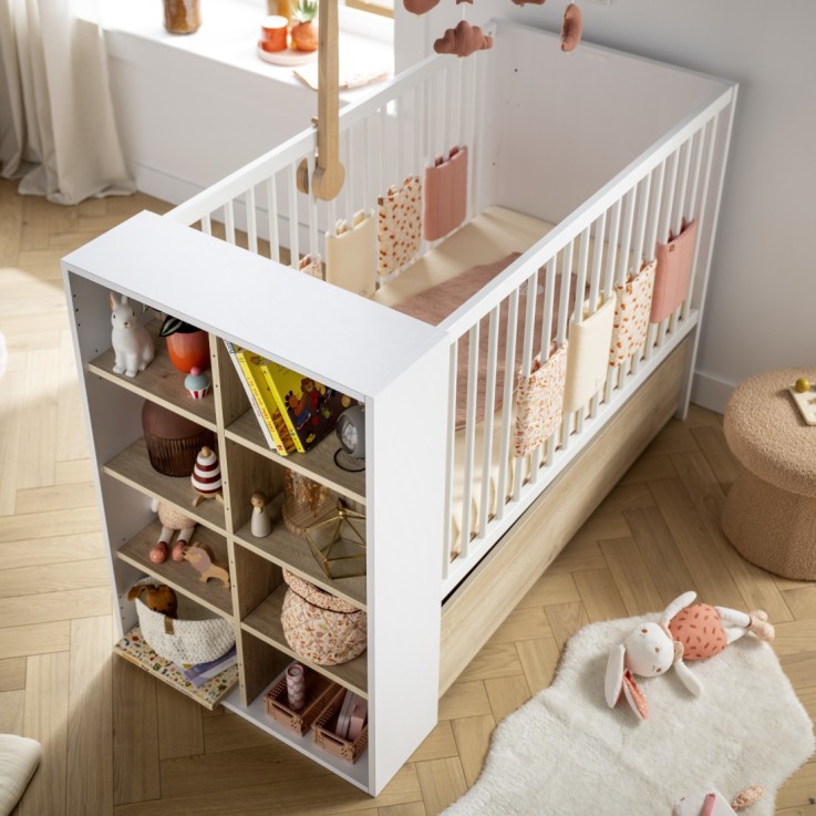 Chambre bébé Paloma : Lit évolutif et Commode à langer 3 tiroirs
