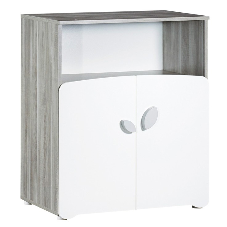 Chambre trio lit, Commode à langer et Armoire en bois blanc