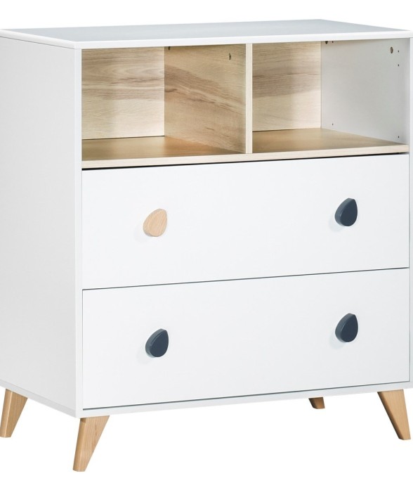 Commode 2 tiroirs 2 niches...