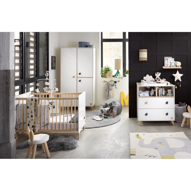 Commode 2 tiroirs 2 niches Oslo