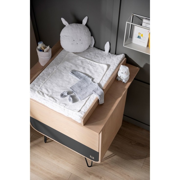 Commode 3 tiroirs pieds métal Bambin