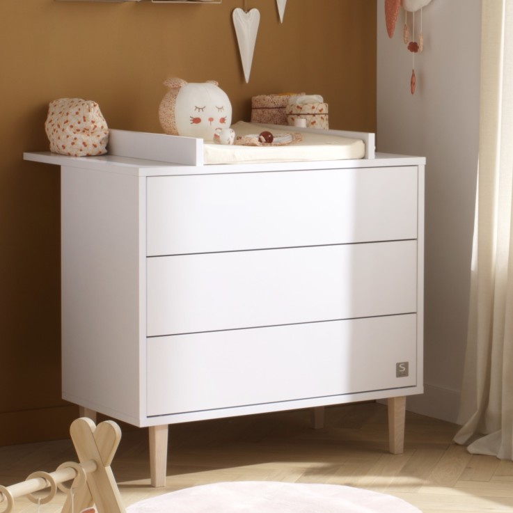 Plan à langer pour commode 3 tiroirs Paloma