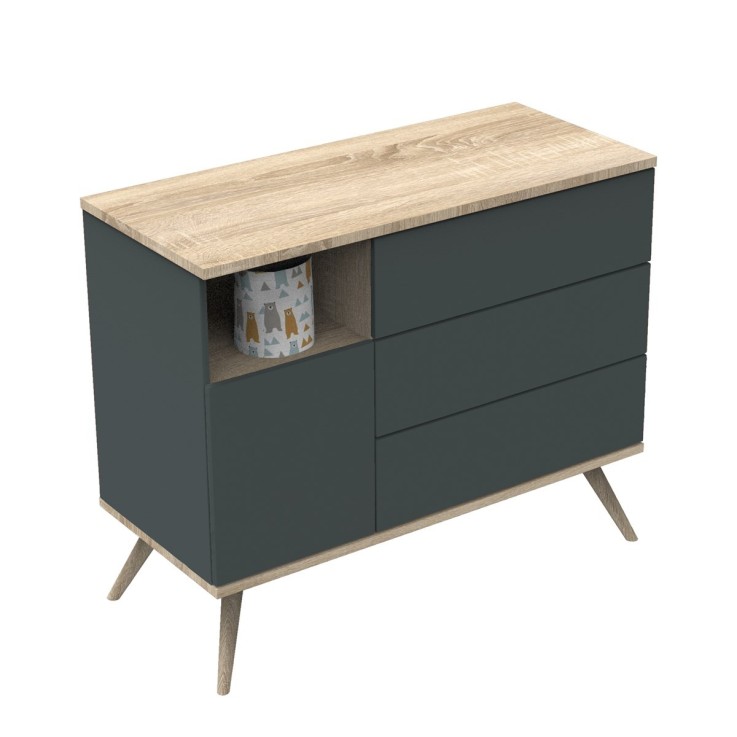 Commode 1 porte 3 tiroirs
