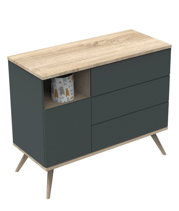 Commode 1 porte 3 tiroirs