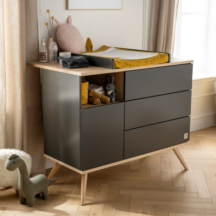 Commode 1 porte 3 tiroirs