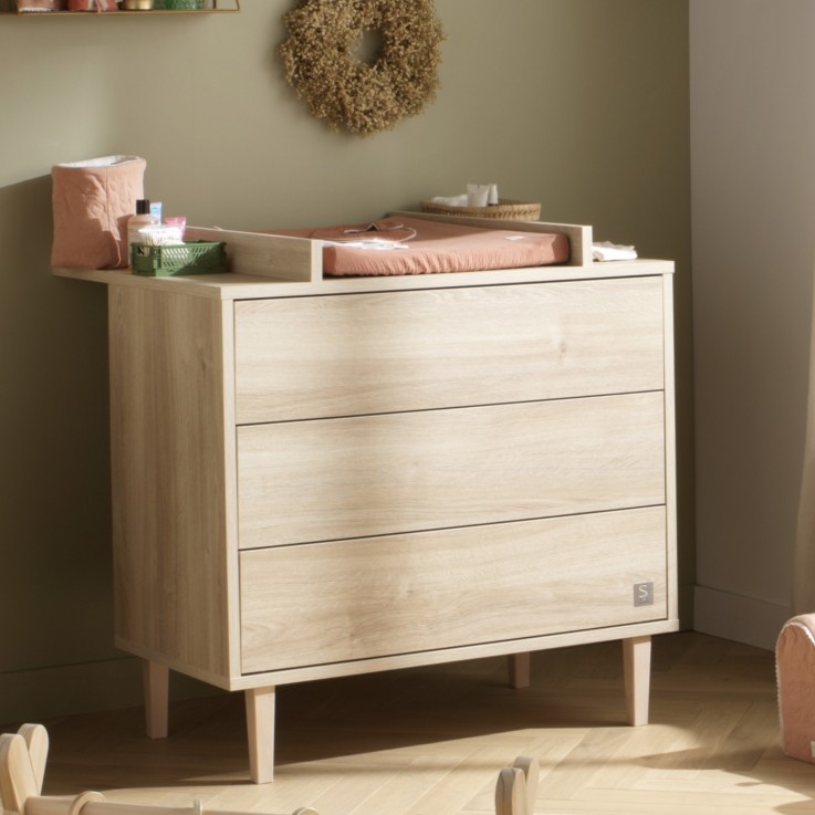 Plan à langer pour commode 3 tiroirs Paloma