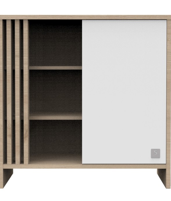 Commode 1 porte et 3 niches...