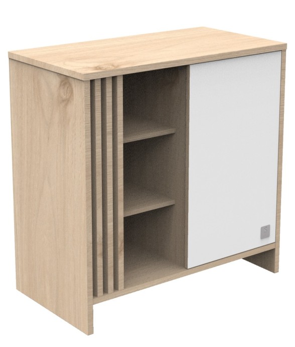 Commode 1 porte et 3 niches...