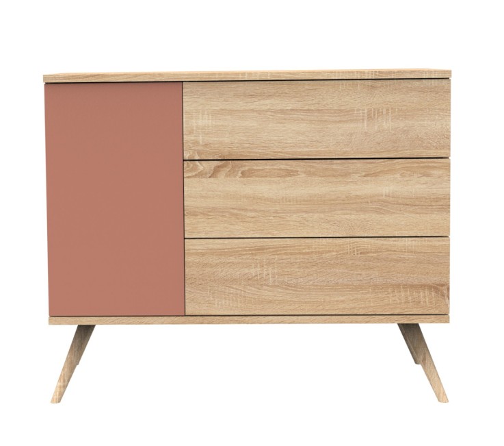 Commode 1 porte et 3 tiroirs