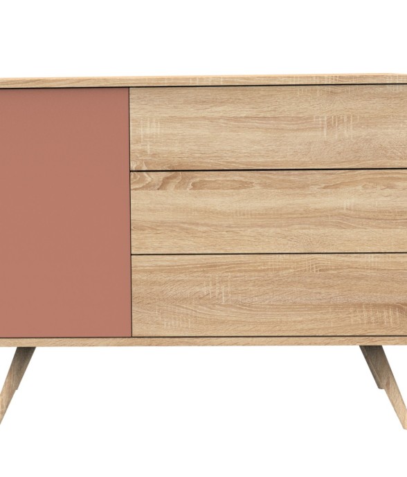 Commode 1 porte et 3 tiroirs