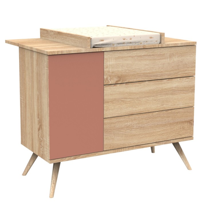 Commode 1 porte et 3 tiroirs