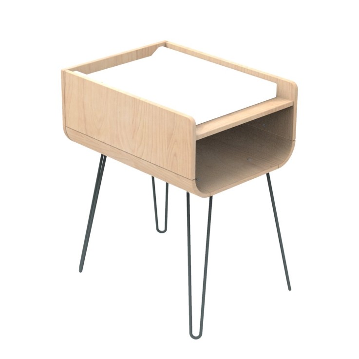 Table à langer pieds métal