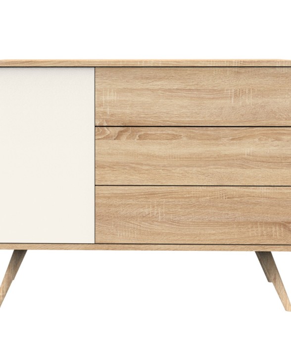 Commode 1 porte et 3 tiroirs
