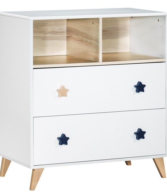 Commode 2 tiroirs 2 niches...