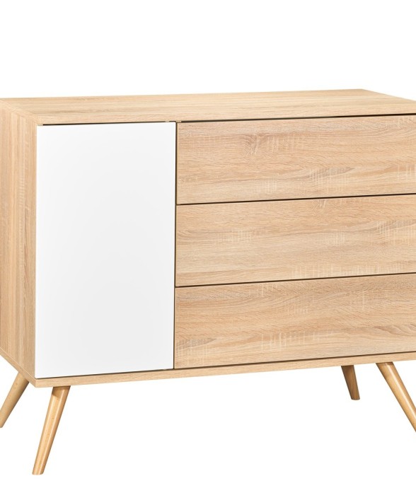 Commode 3 tiroirs, 1 porte...