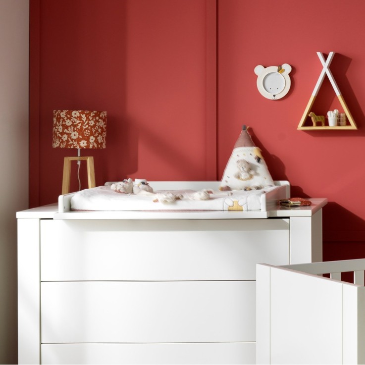 Plan à langer pour commode Loft Blanc