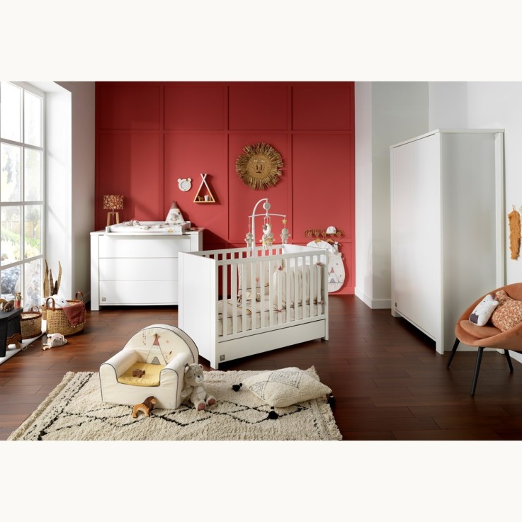 Plan à langer pour commode Loft Blanc